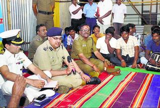 Focussed: Deputy Inspector General of Police Sandeep Mittal speaking at a programme in Rameswaram. — Photo: L. Balachandar