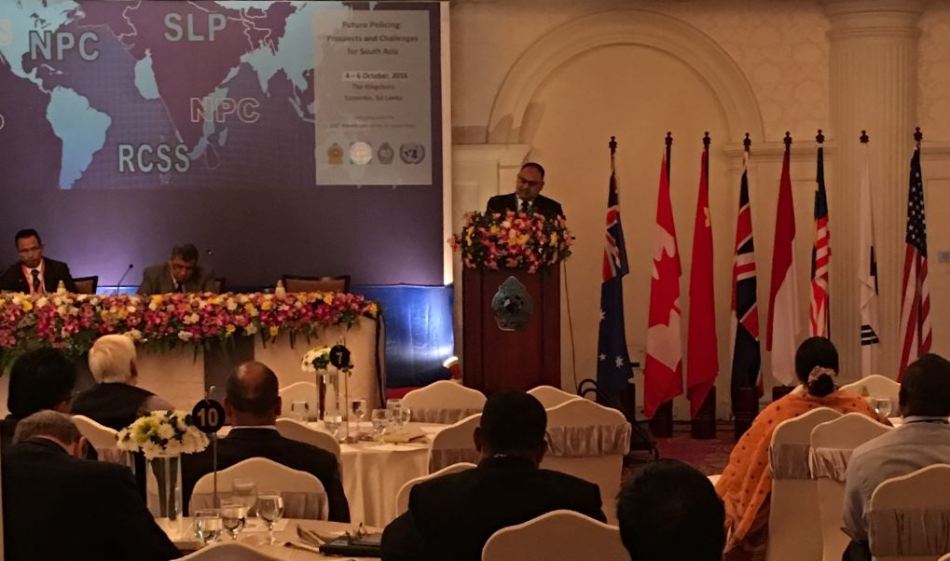 Sh.Sandeep Mittal, IPS sharing Karur Model of Policing the Community with practical presentation during the conference. 