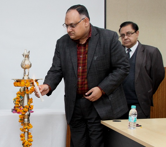Sh. Sandeep Mittal, IPS, Director NICFS lighting lamp on the occasion of Basant Panchmi