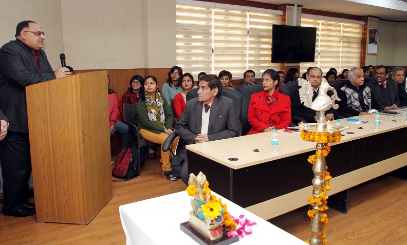 Sh. Sandeep Mittal, IPS, Director NICFS addressing to faculty/students on the Basant Panchmi