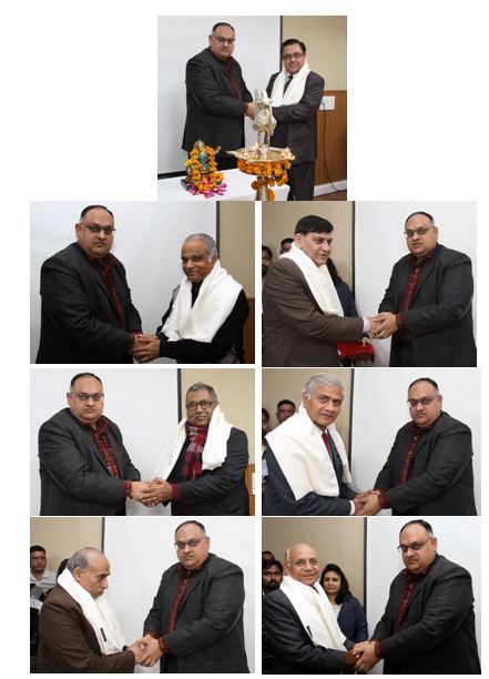 Sr Faculty Sh. Sandeep Mittal, IPS, Director, NICFS felicitating Members on the occasion of Basant Panchmi